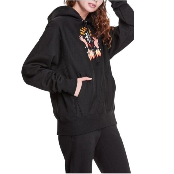 Champion X Steffi Lynn Hoodie Reverse Weave Small Black Resolve To Evolve NEW - Picture 3 of 16